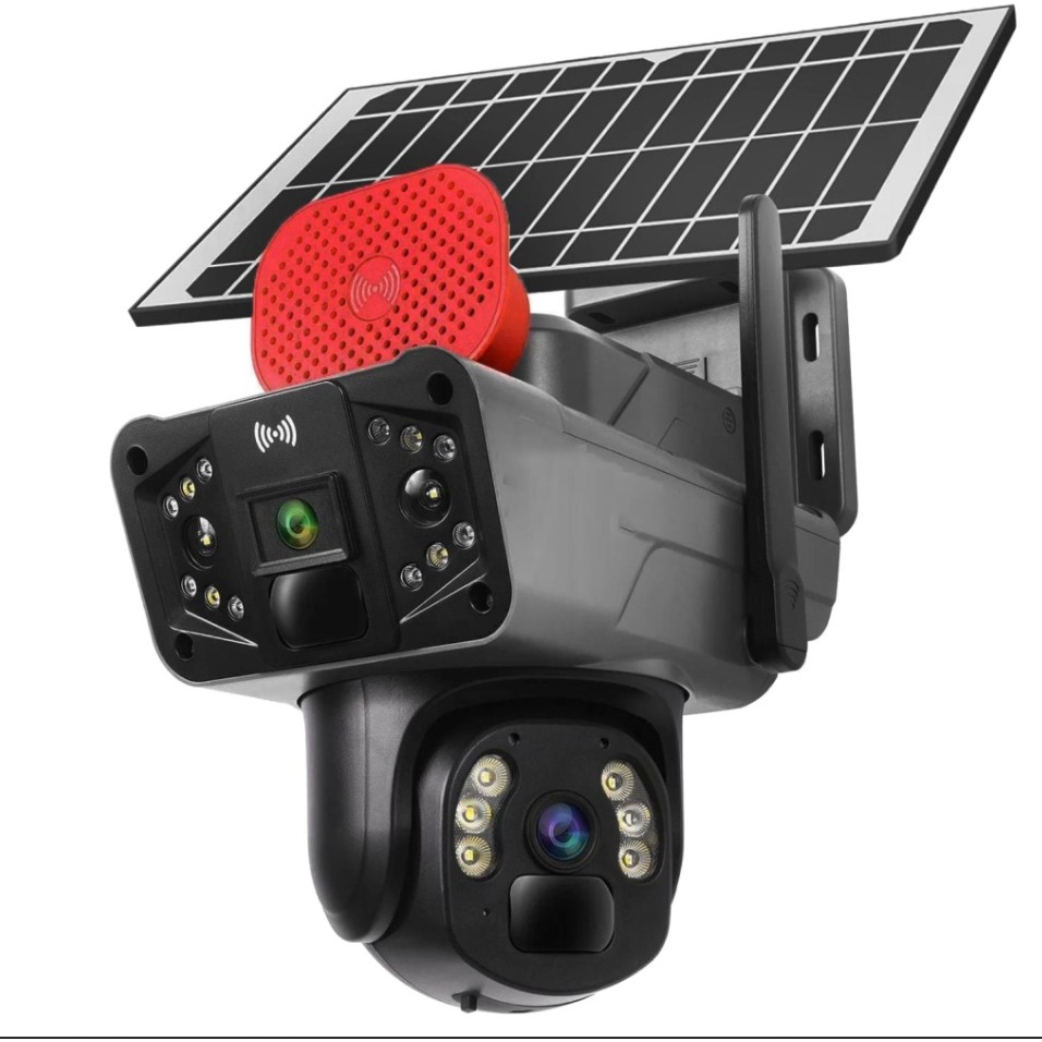 Heiman HM-854 Sim Kartlı 4G 2 Kameralı Solar Panelli Güneş Enerjili Sirenli - Siyah Diğer Fiyatı