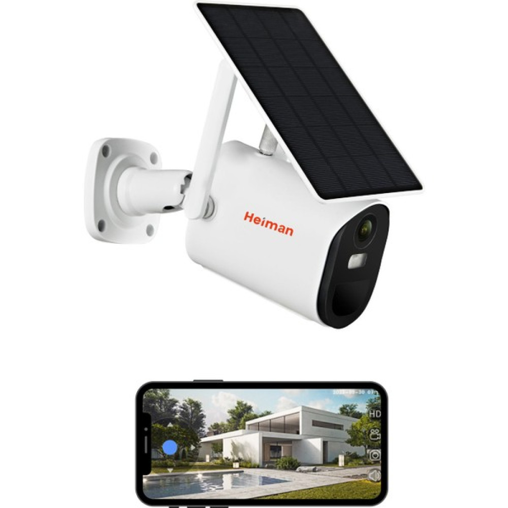 Heiman HM-860 4g Sim Kartlı Solar Panelli Güneş Enerjili Hd Sabit Bullet Kamera - Beyaz Diğer Fiyatı