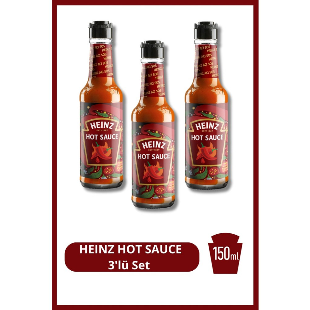 Heinz HOT SAUCE 150ml 3'lü Set - 150 ml Diğer Fiyatı