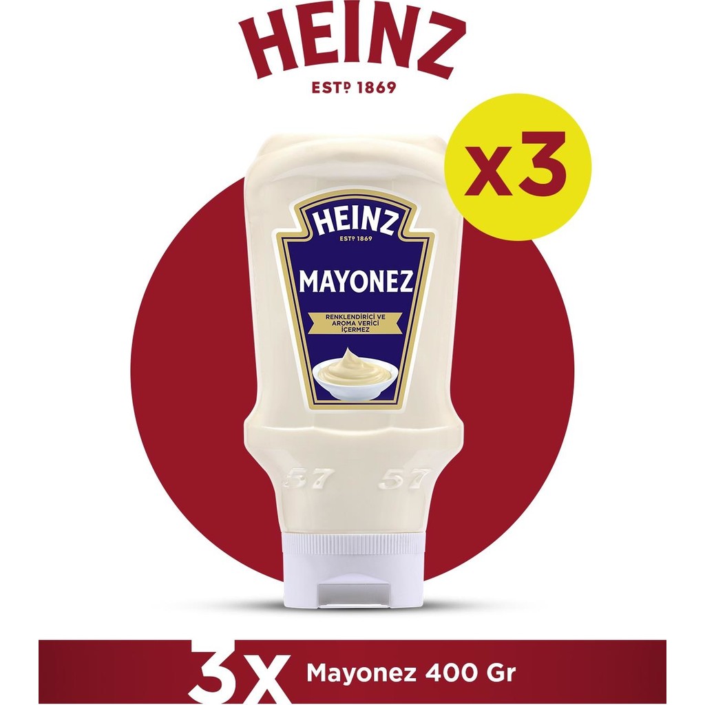 Heinz Mayonez 400 gr - 3'lü Paket - 1,2 kg Sos Fiyatı