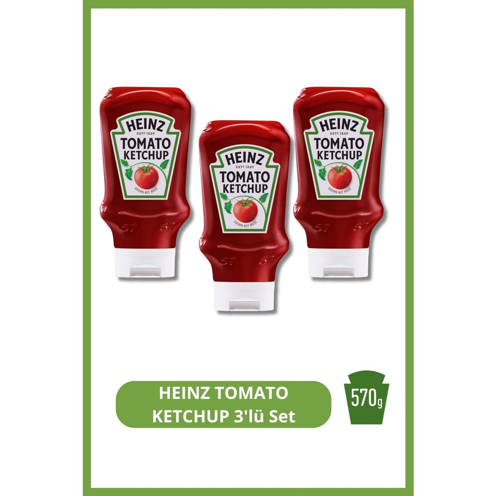 Heinz TOMATO KETCHUP 570g 3'lü Set - 570 gr Diğer Fiyatı