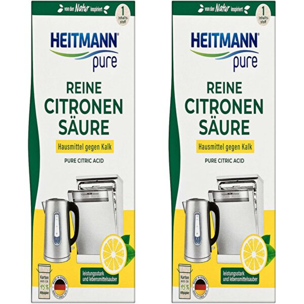 Heitmann Pure Saf Limon Asidi, Ekolojik Organik Kireç Çözücü 350 gr X 2 Adet - Şeffaf Bulaşık Yıkama Fiyatı