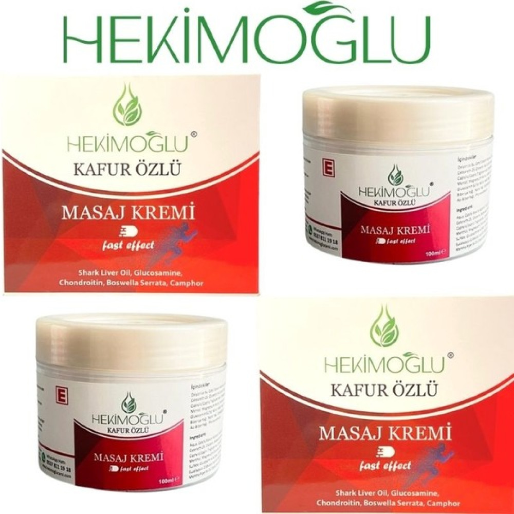 Hekimoğlu 2 Adet Kafur Özlü Masaj Kremi 100 ml Bitkisel Yağlar Fiyatı