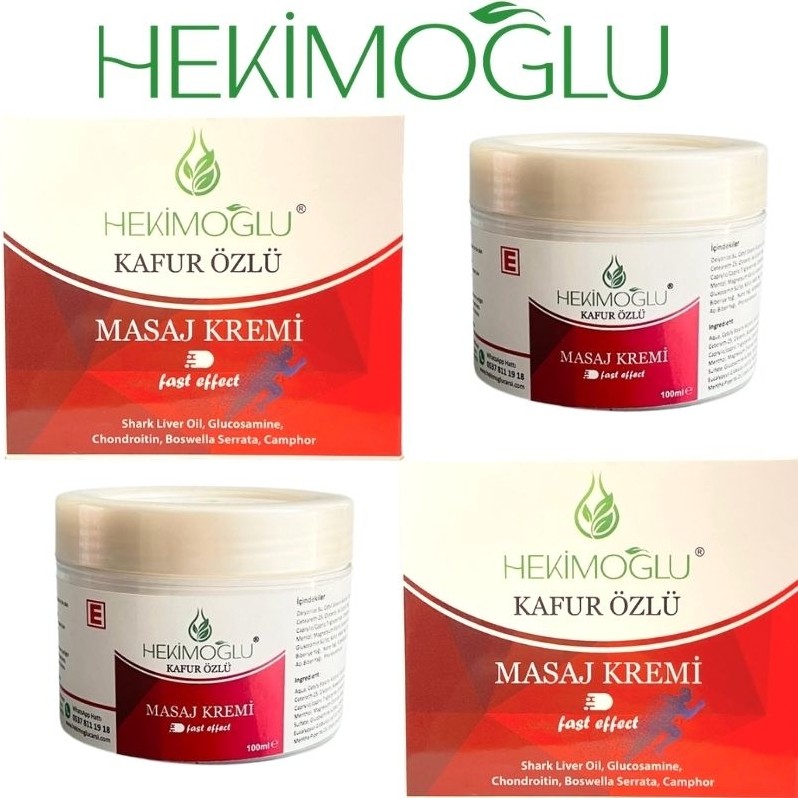 Hekimoğlu 2 Adet Kafur Özlü Masaj Kremi 100 ml Bitkisel Yağlar Fiyatı