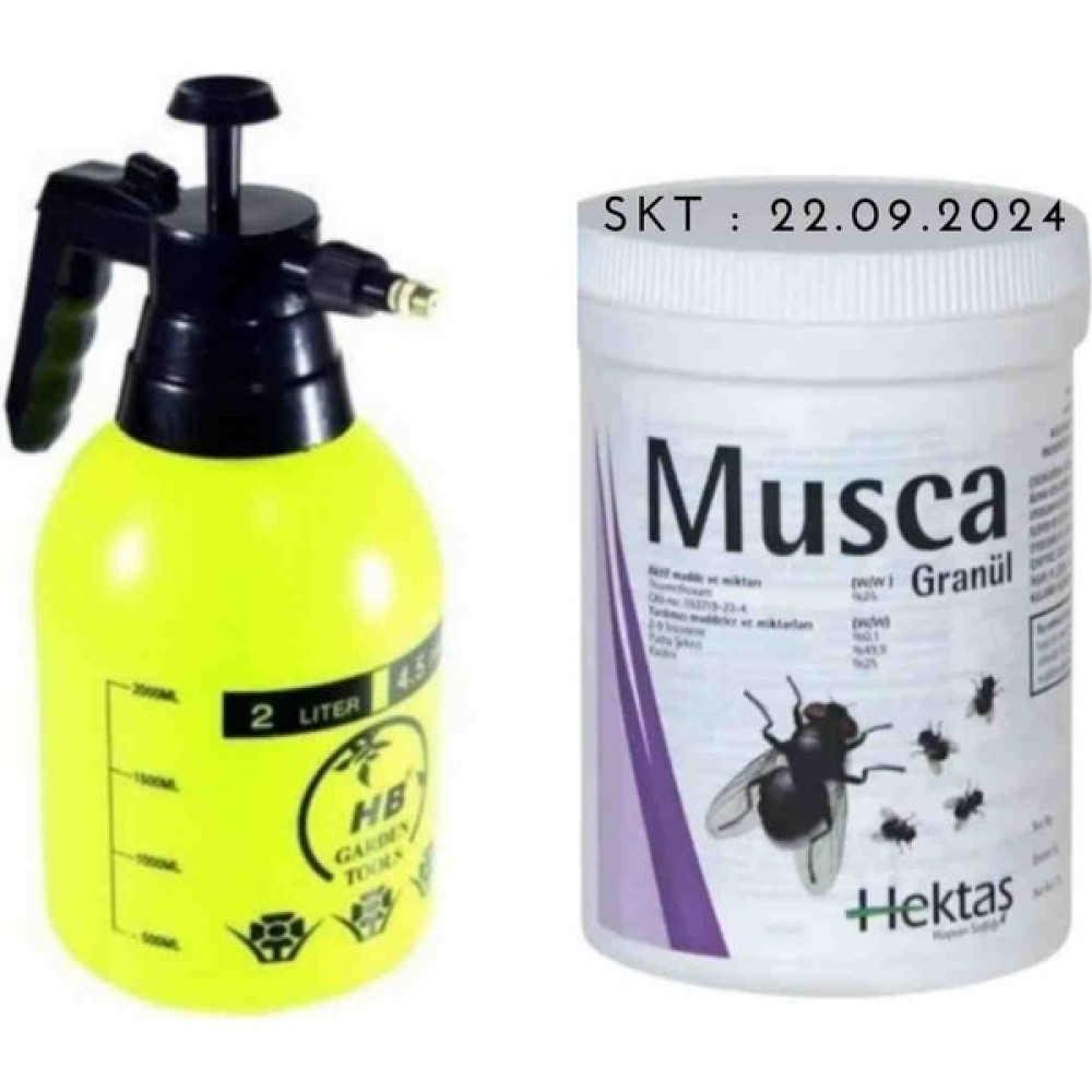 Hektaş Musca 100 gr Granül Sivrisinek Karasinek Yakağan Tatarcık Için 2 Lt Pompa Sinek-Kene-Haşere Kovucu Fiyatı