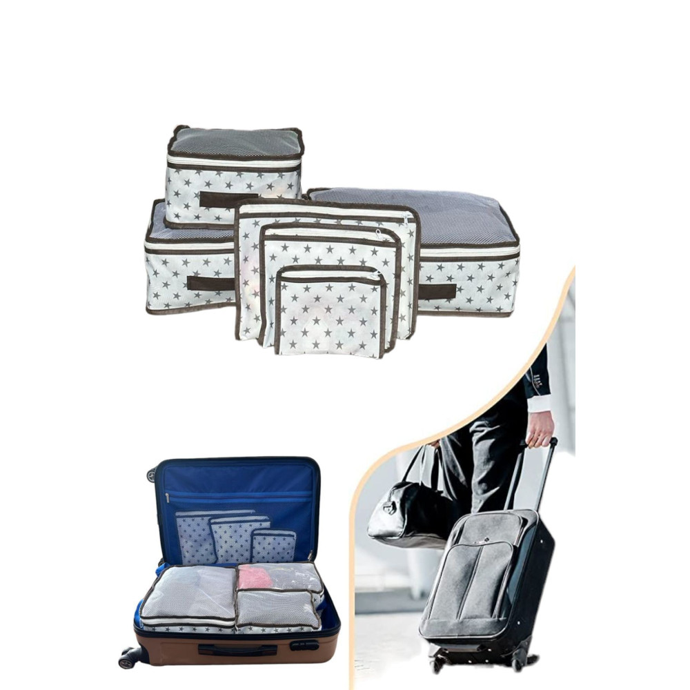 Helens Home 6lı Valiz Düzenleyici Bavul Içi Organizer Set Seyahat Hurcu Eşya Saklama / Düzenleme Fiyatı