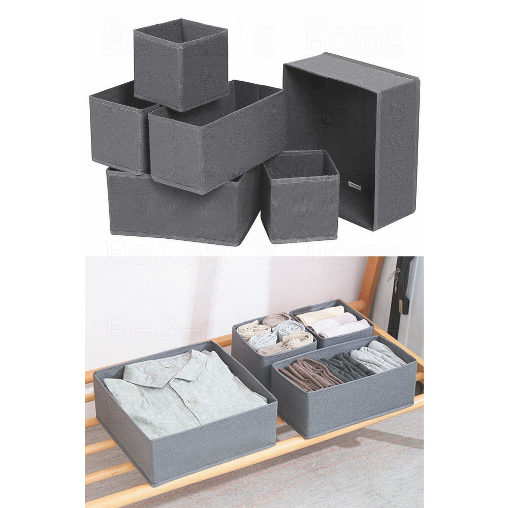 Helens Home 8li Çekmece Içi Düzenleyici Organizer Set Antrasit Dolap İçi Düzenleyici Fiyatı