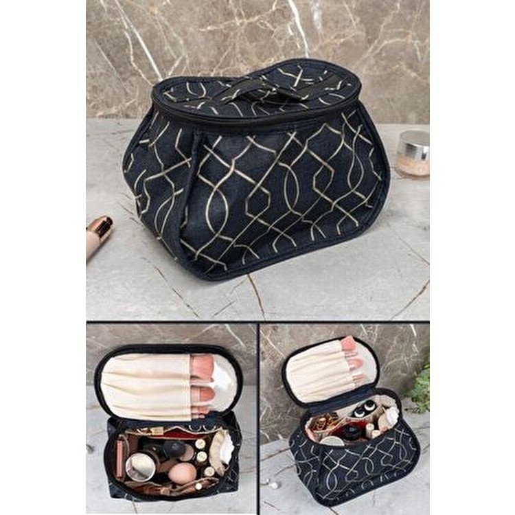 Helen's Home Seyahat Makyaj Çantası Polyester 6 Cepli Organizer Şık ve Fonksiyonel Makyaj Çantası Fiyatı
