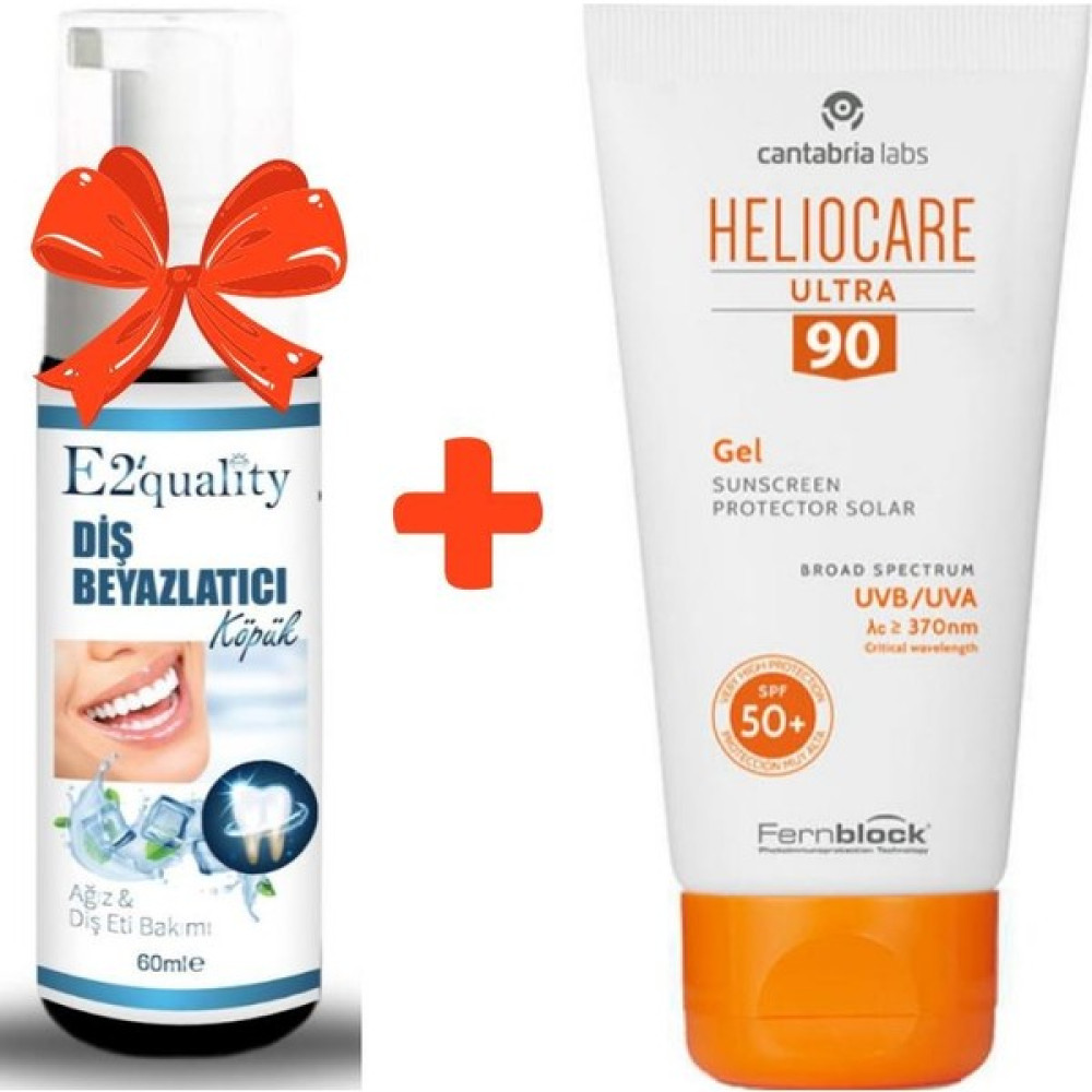 Heliocare Spf 90 Jel 50 ml+ E2'quality Diş Beyazlatıcı Köpük Güneş Kremleri ve Losyonları Fiyatı