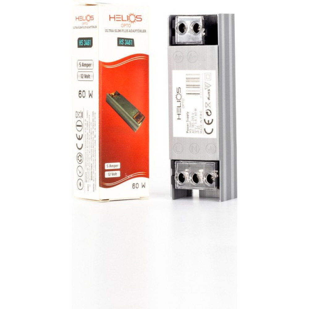 Helios Opto Ultra Plus Slim 5A 60W 12V LED Trafosu Hs 3461 Led Aydınlatmalar Fiyatı