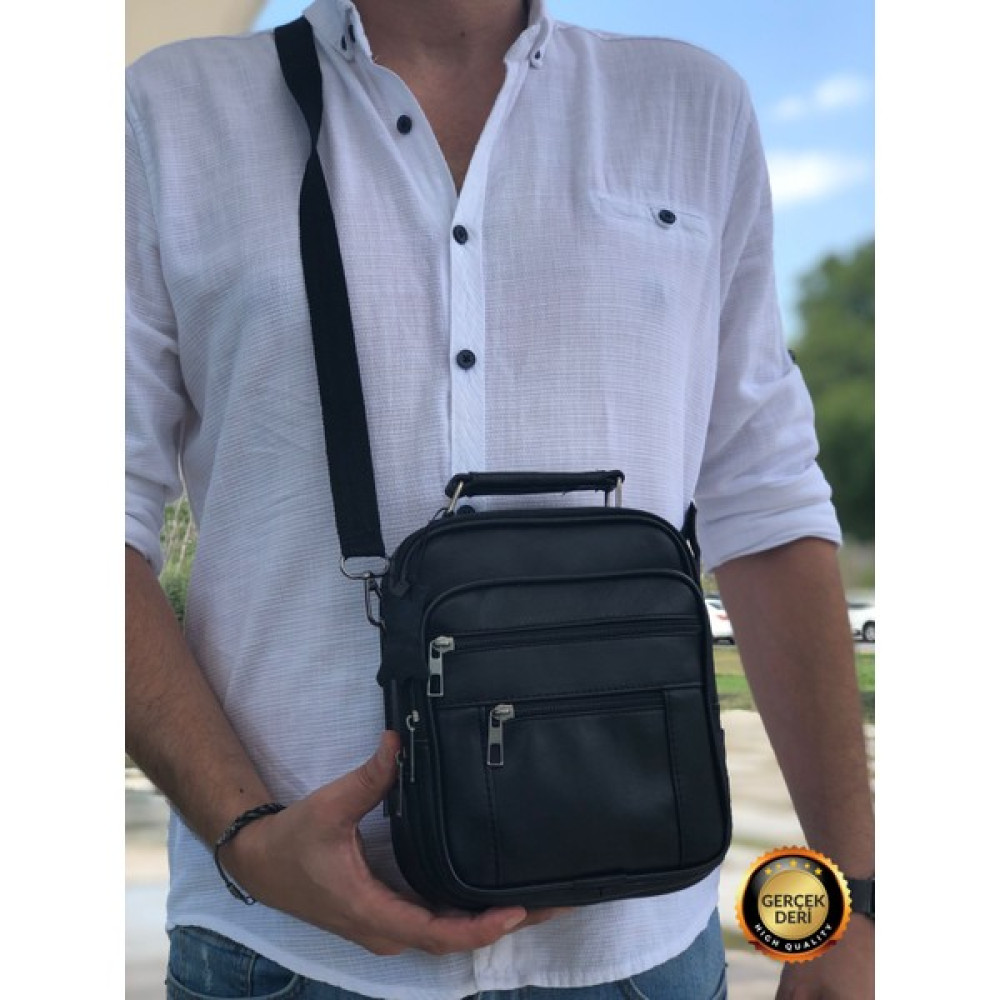 HeliosBags Boss Çelik Kasalı Orta Boy Siyah Erkek El ve Omuz Çantası (HAKİKİ DERİ) Erkek Çanta ve Cüzdan Fiyatı
