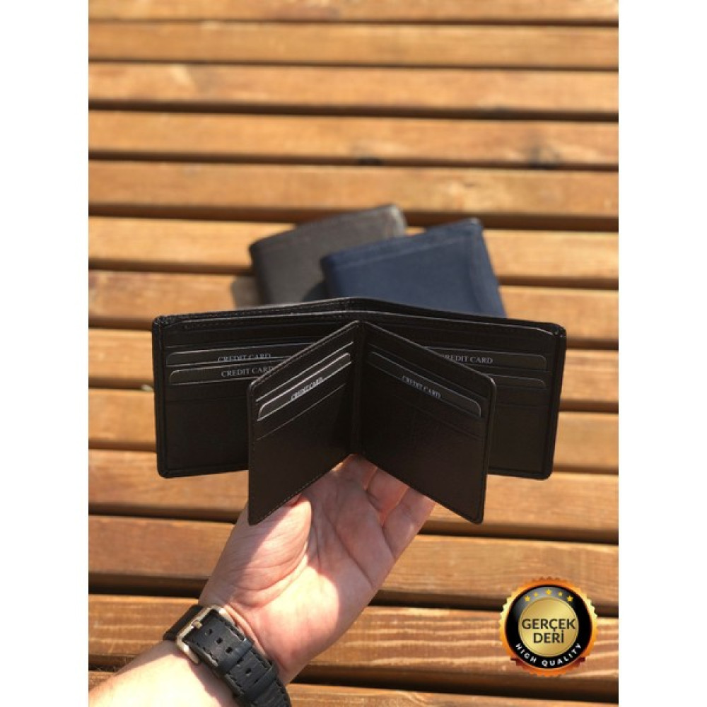 HeliosBags Fly Siyah Çok Kart Bölmeli Kişiye Özel Hakiki Deri Erkek Cüzdanı ( Kullanışlı Model ) Erkek Cüzdan Fiyatı
