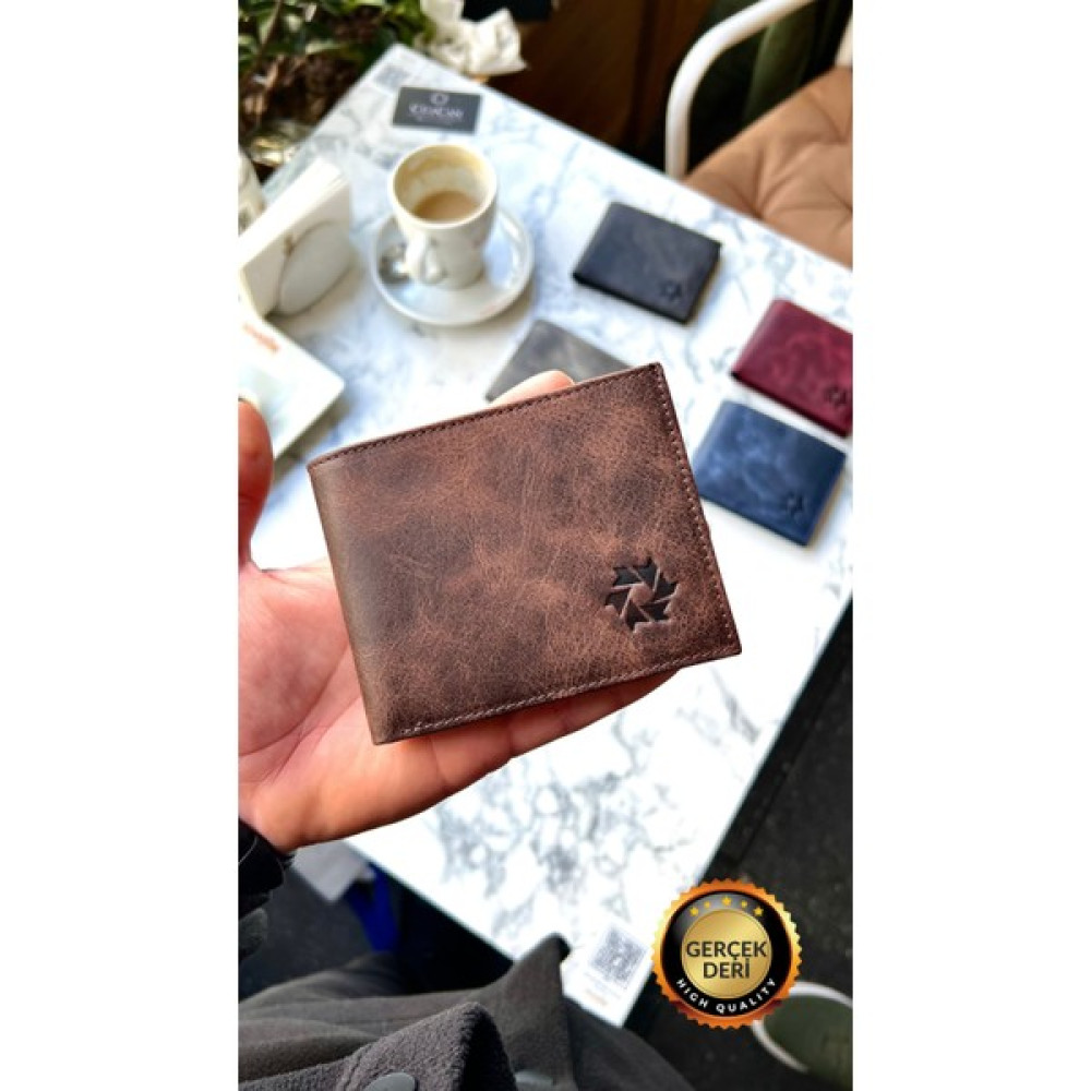 HeliosBags Texas Vintage Kahve Hakiki Deri Kişiye Özel Erkek Cüzdanı(KULLANIŞLI MODEL) Erkek Cüzdan Fiyatı
