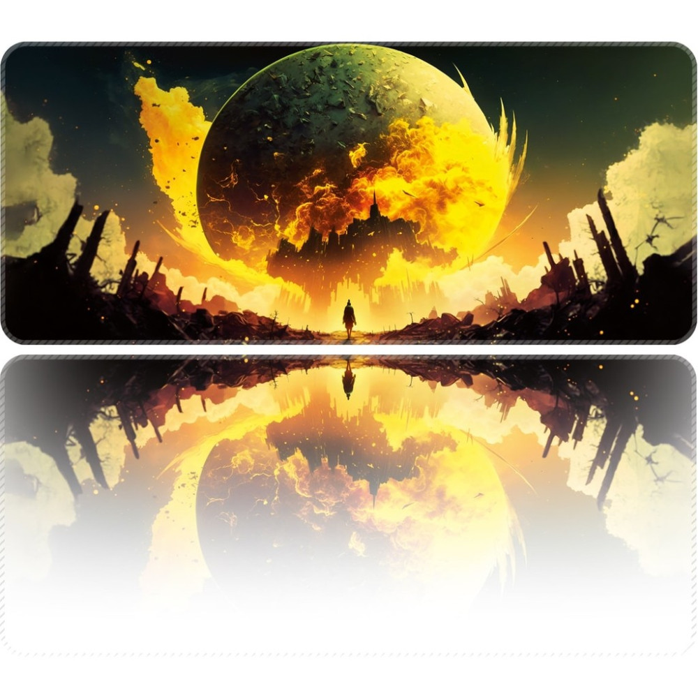 Helixsun Mouse Pad Büyük Boy Gaming Oyuncu Xl 70X30 cm Yellow-Moon - Yellow Moon - XL Mouse Pad Fiyatı
