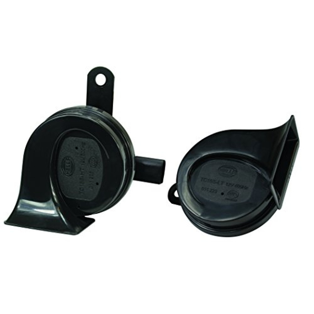 HELLA 011225841 Black 12V BX Trumpet Horn Kit (Audi)