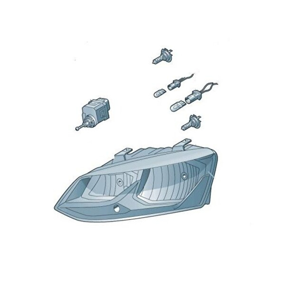 Hella Polo 15>H7 L Araba Farı - 1EB 012 034-011 Diğer Fiyatı