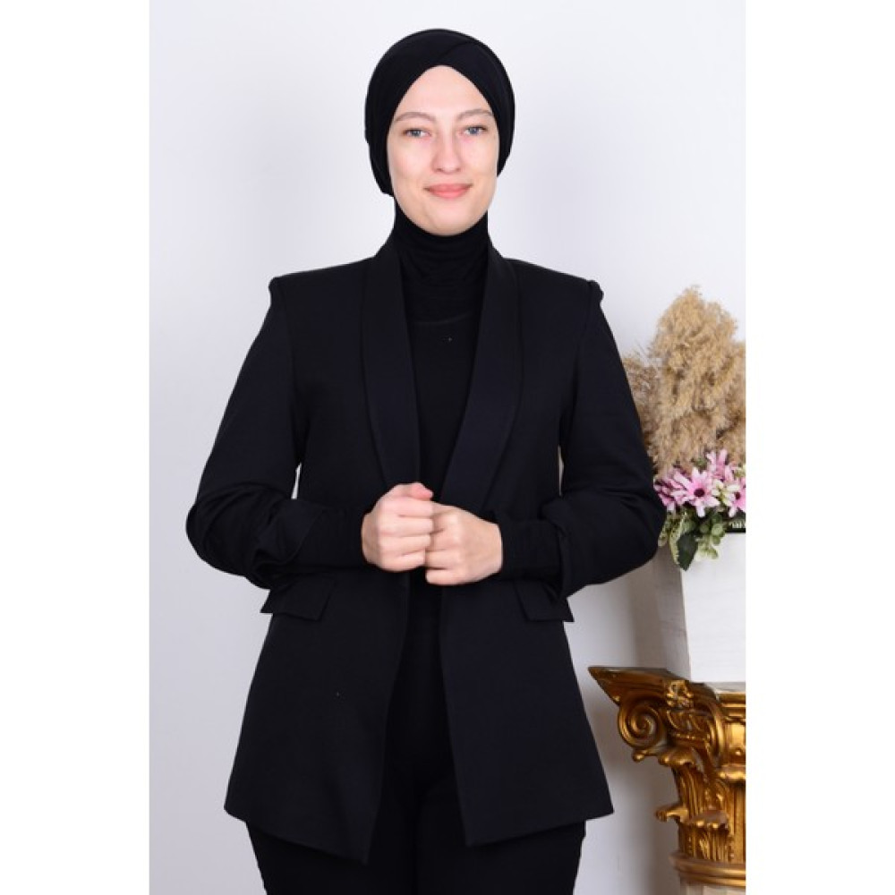 Hellie MC-418 Siyah Blazer Kadın Ceket Bayan Ceket Fiyatı