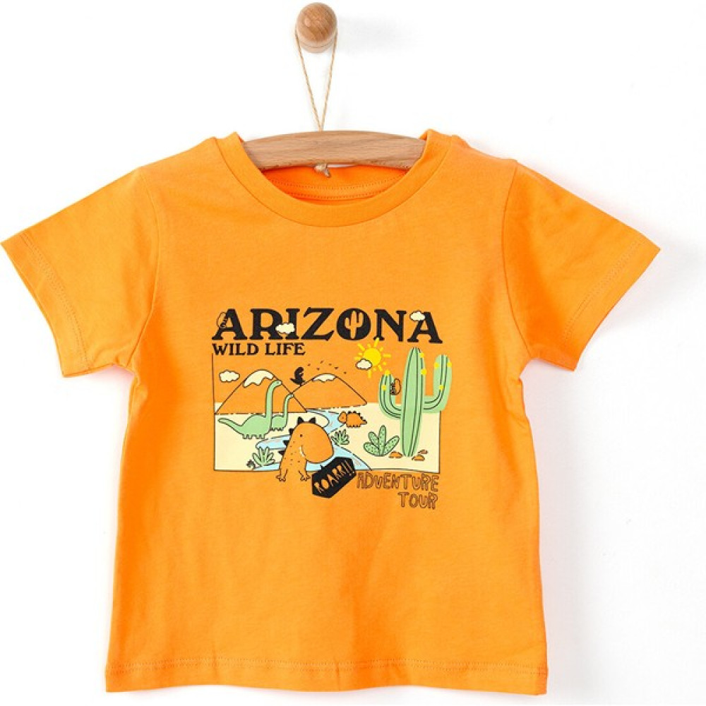 Hello Baby Basic Arizona Baskılı Tshirt Erkek Bebek Bebek T-shirt Fiyatı