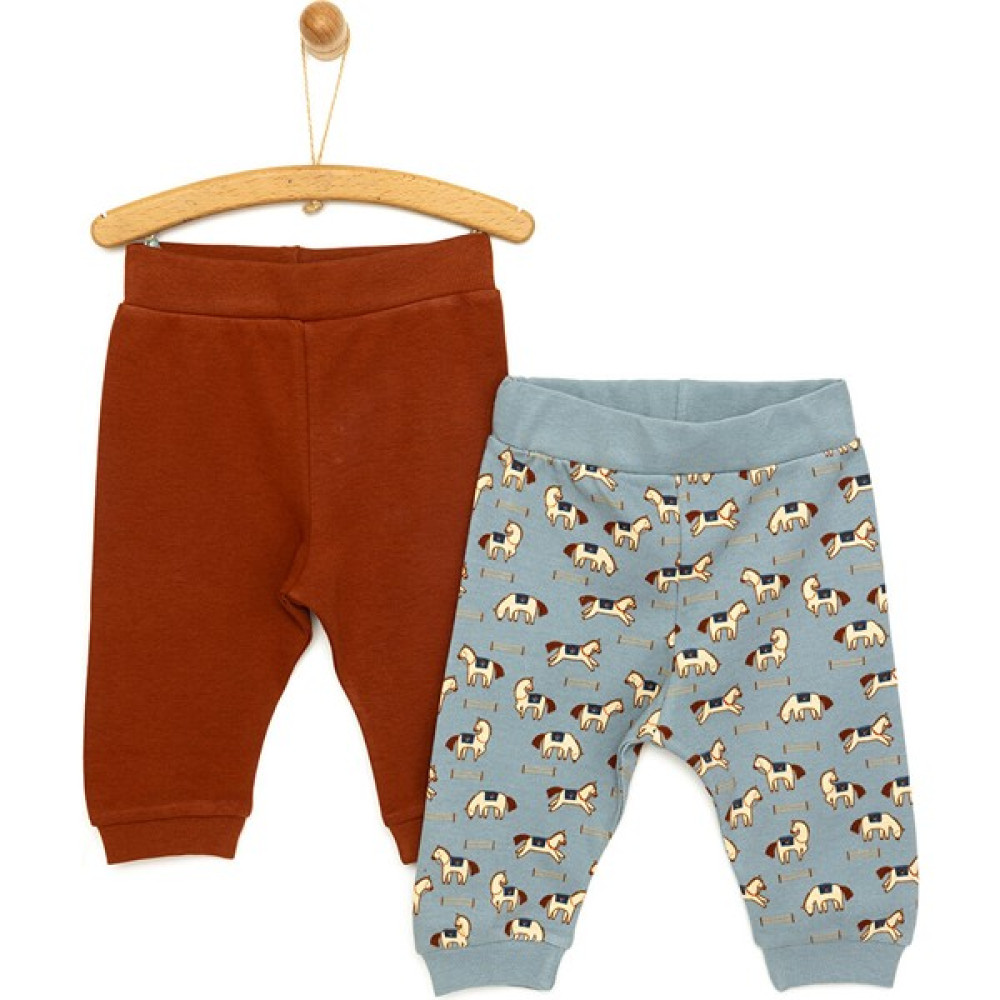 Hello Baby Basic At Baskılı 2li Patiksiz Alt Erkek Bebek Bebek Eşofman Fiyatı