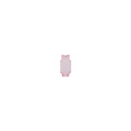 Hello Baby Çizgili Ribana Atlet Çıtçıtlı Yaka Pembe Bebek Body Bebek Body Fiyatı
