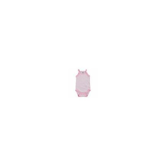 Hello Baby Çizgili Ribana İp Askılı Çıtçıtlı Yaka Pembe Bebek Body Bebek Body Fiyatı