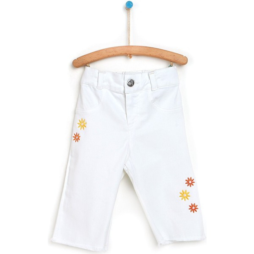 Hello Baby Hellobaby Basic Kız Bebek Beyaz Denim Pantolon Kız Bebek Bebek Pantolon Fiyatı