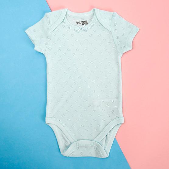 Hello Baby Jakarlı Kısa Kol Mint Body
