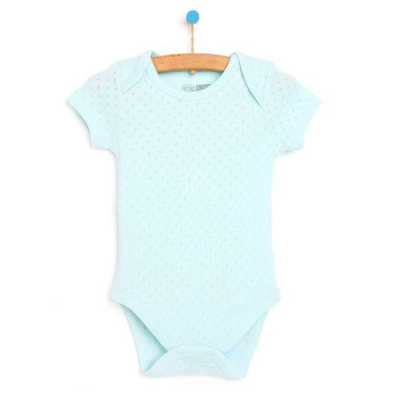 Hello Baby Jakarlı Kısa Kol Mint Body