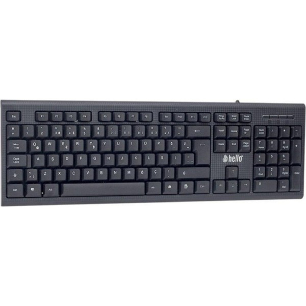Hello Hl-42 USB Kablolu Standart Q Klavye - Siyah Oyuncu Klavyesi Fiyatı