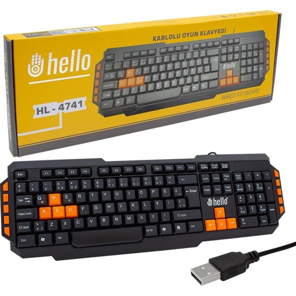 Hello HL-4741 Kablolu Oyuncu Gamıng Klavye (4353) Oyuncu Klavyesi Fiyatı