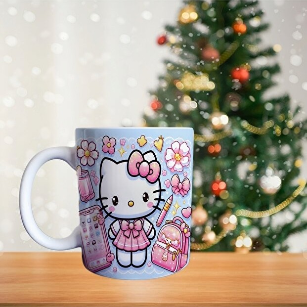 Hello Kitty Film Disnep Porselen Kupa - 1 Adet - 330 ml Fincan / Bardak / Kahve Takımı Fiyatı
