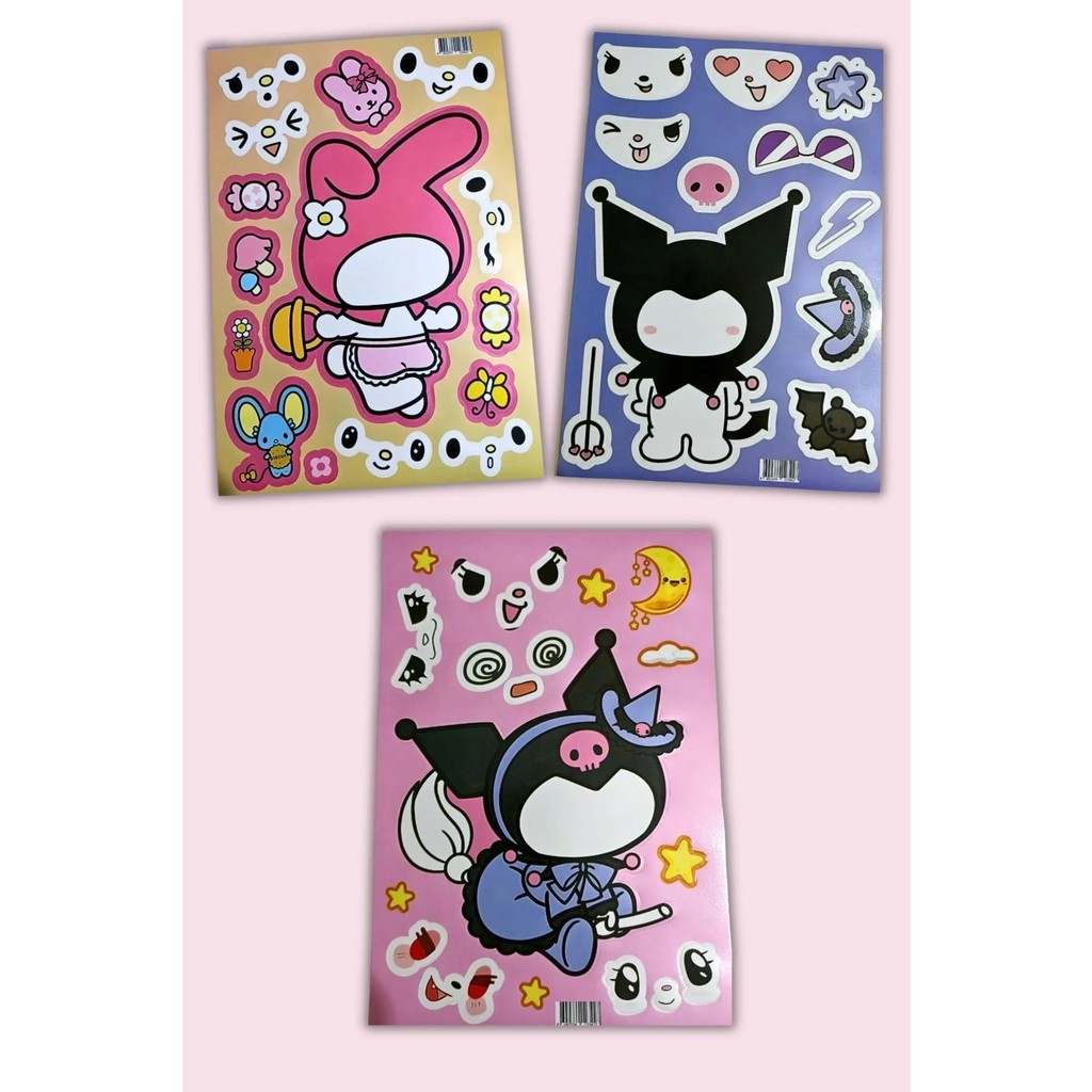 Hello Kitty,kuromi ve Arkadaşları, Kendin Yap Sticker, 3 Adet - Renkli3 Okul Etiketi Fiyatı