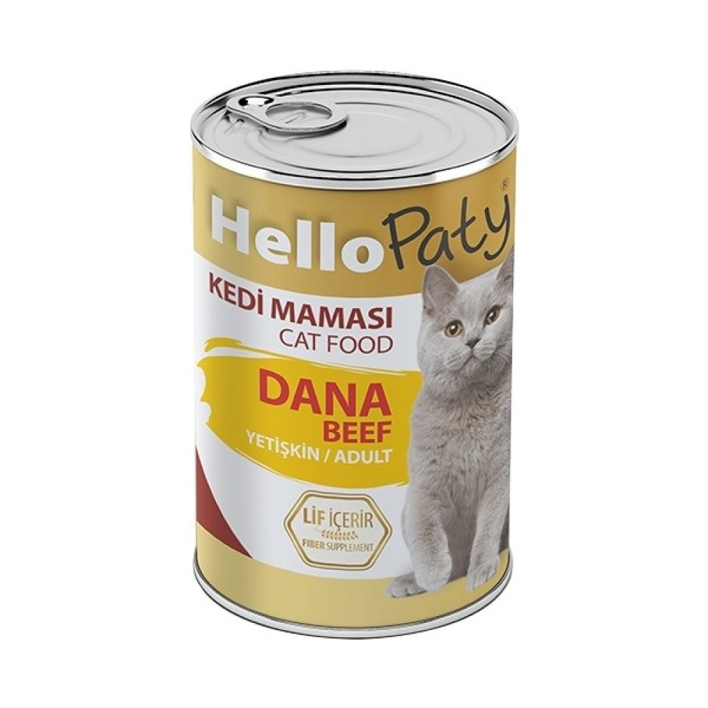 Hello Paty Yetişkin Dana Etlı Kedı Konserve Maması 24 Adet x 415 gr Evcil Hayvan Ürünleri Fiyatı