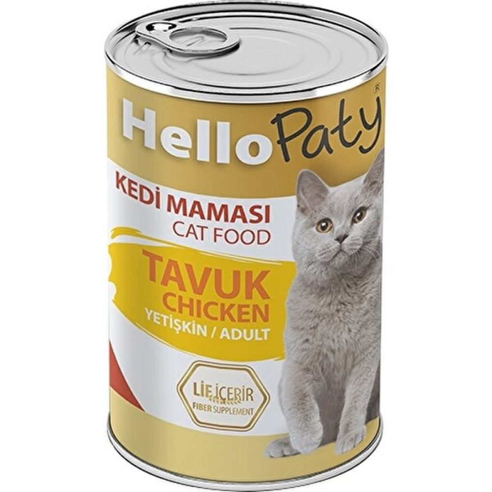 Hello Paty Yetişkin Tavuk Etlı Kedı Konserve Maması 12 Adet x 415 gr Evcil Hayvan Ürünleri Fiyatı