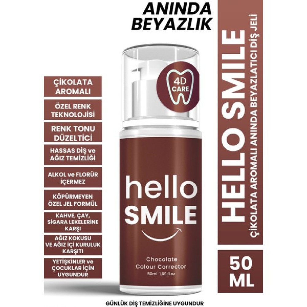 Hello Smile Çikolata Aromalı Anında Beyazlatıcı Diş Jeli Diş Beyazlatıcılar Fiyatı