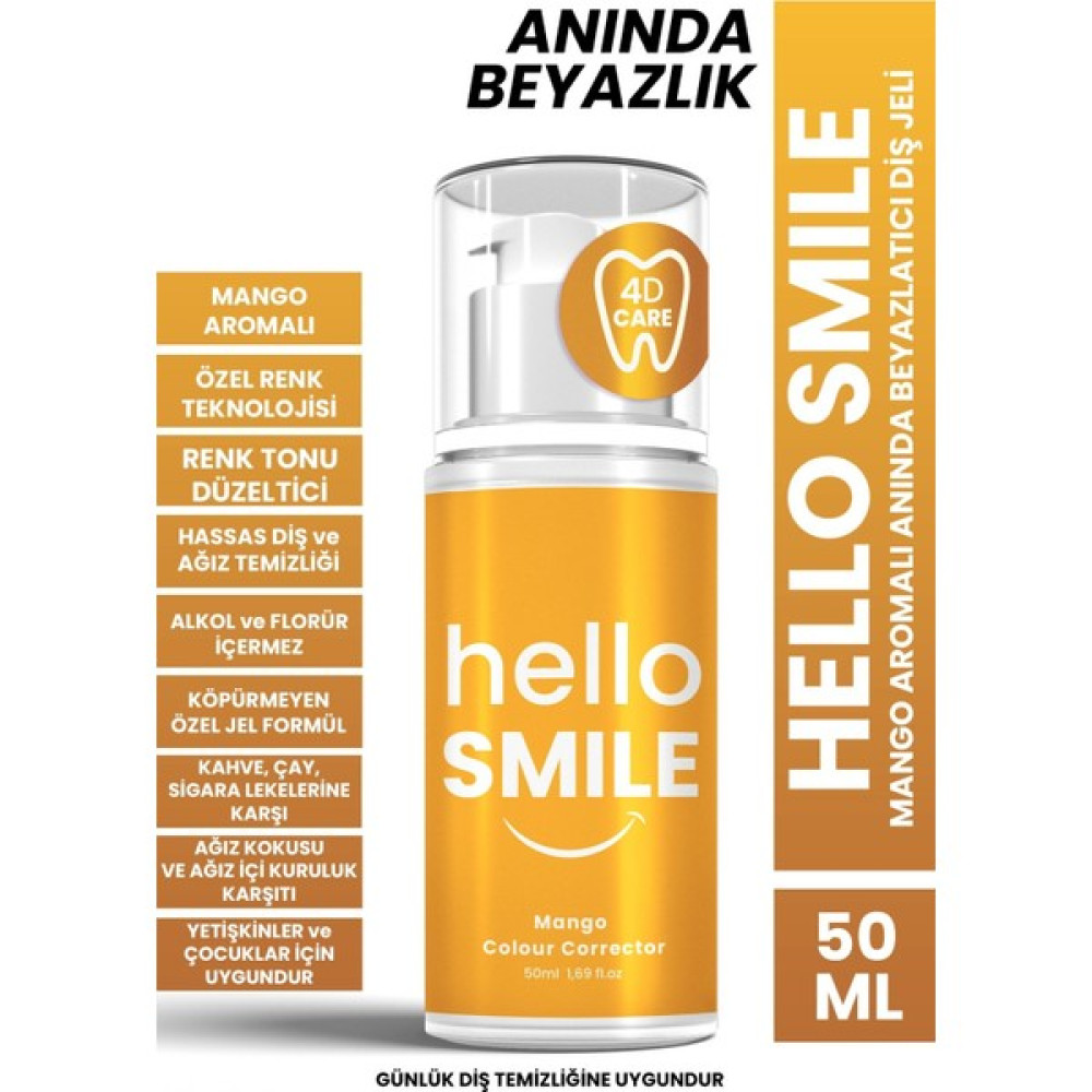 Hello Smile Mango Aromalı Anında Beyazlatıcı Diş Jeli Diş Beyazlatıcılar Fiyatı
