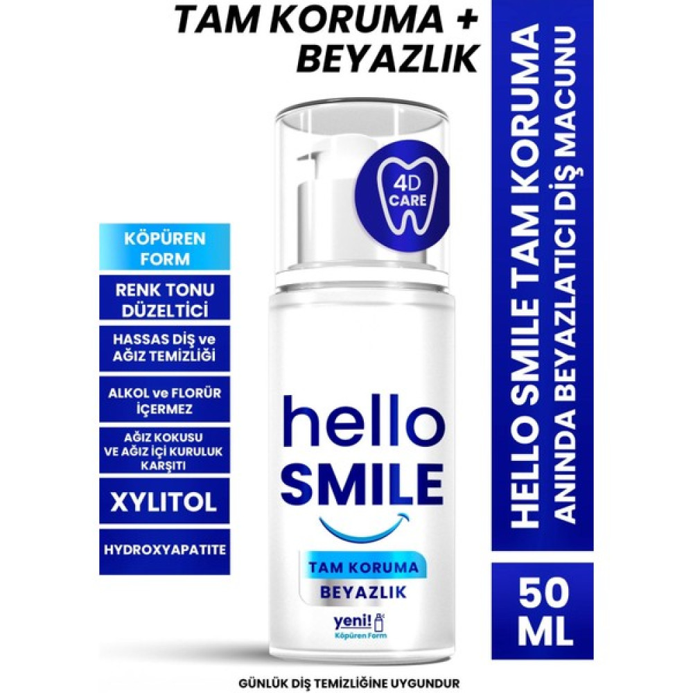 Hello Smıle Tam Koruma Anında Beyazlatıcı Diş Macunu 50 ml Diş Macunları Fiyatı