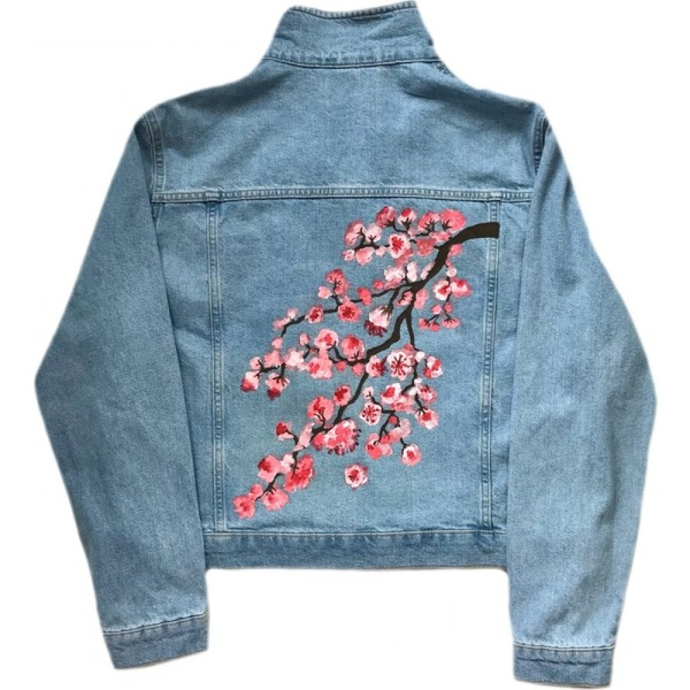 Hello Stranger Japonya Sakura Mavi Kot Ceket Bayan Ceket Fiyatı
