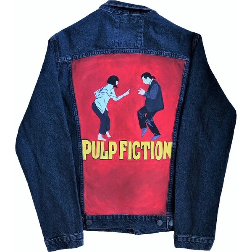 Hello Stranger Lacivert Unisex Kot Ceket Pulp Fiction - Tarantino Bayan Ceket Fiyatı