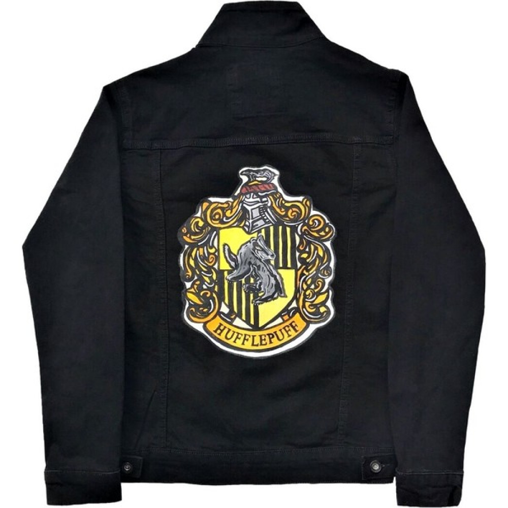 Hello Stranger Siyah Kot Ceket - Harry Potter Hufflepuff Bayan Ceket Fiyatı