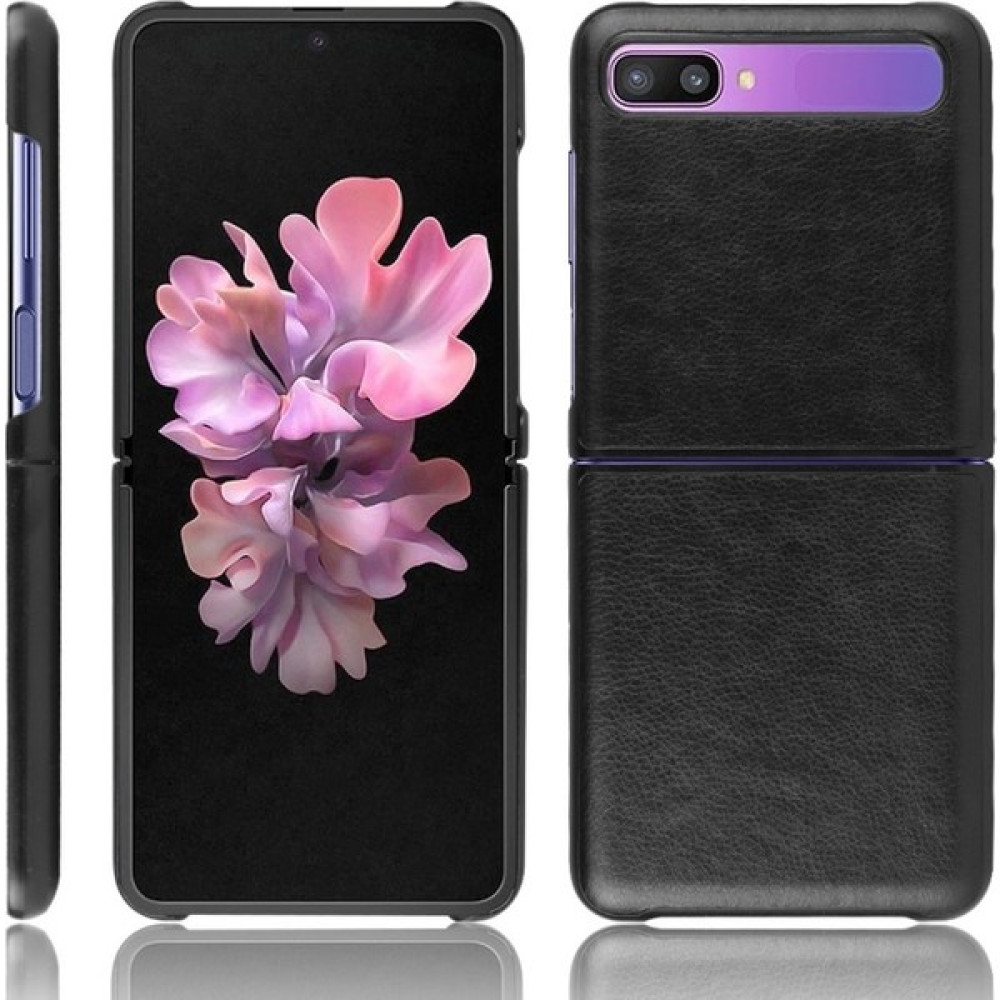 Hello-U Galaxy Z Flip Için Deri Kaplamalı Sert Pc Telefon Kılıfı - Siyah (Yurt Dışından) Cep Telefonu Kılıfı Fiyatı