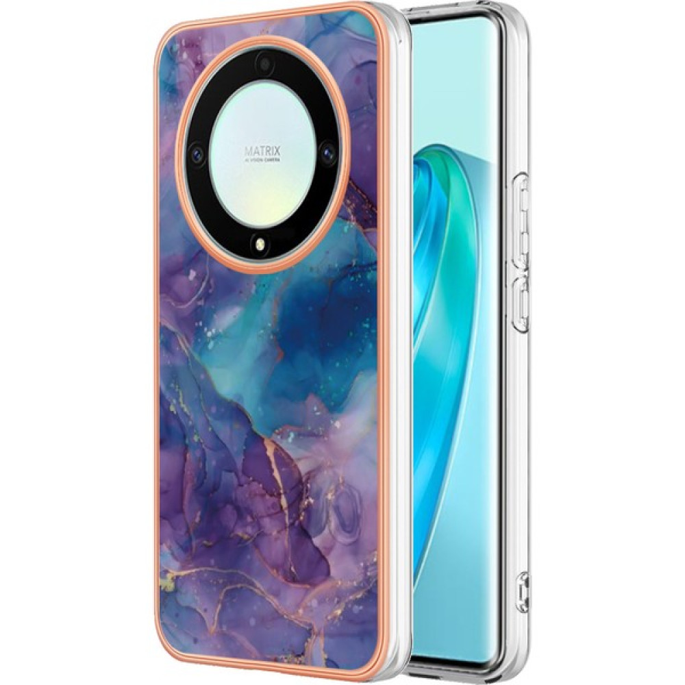 Hello-U Honor X9A Tpu Telefon Kılıfı X9A 5g / Magic5 Lite 5g / X40 5g, Mermer Desen 2.0mm Imd Elektrografa Kapağı (Yurt Dışından) - Mor Cep Telefonu Kılıfı Fiyatı