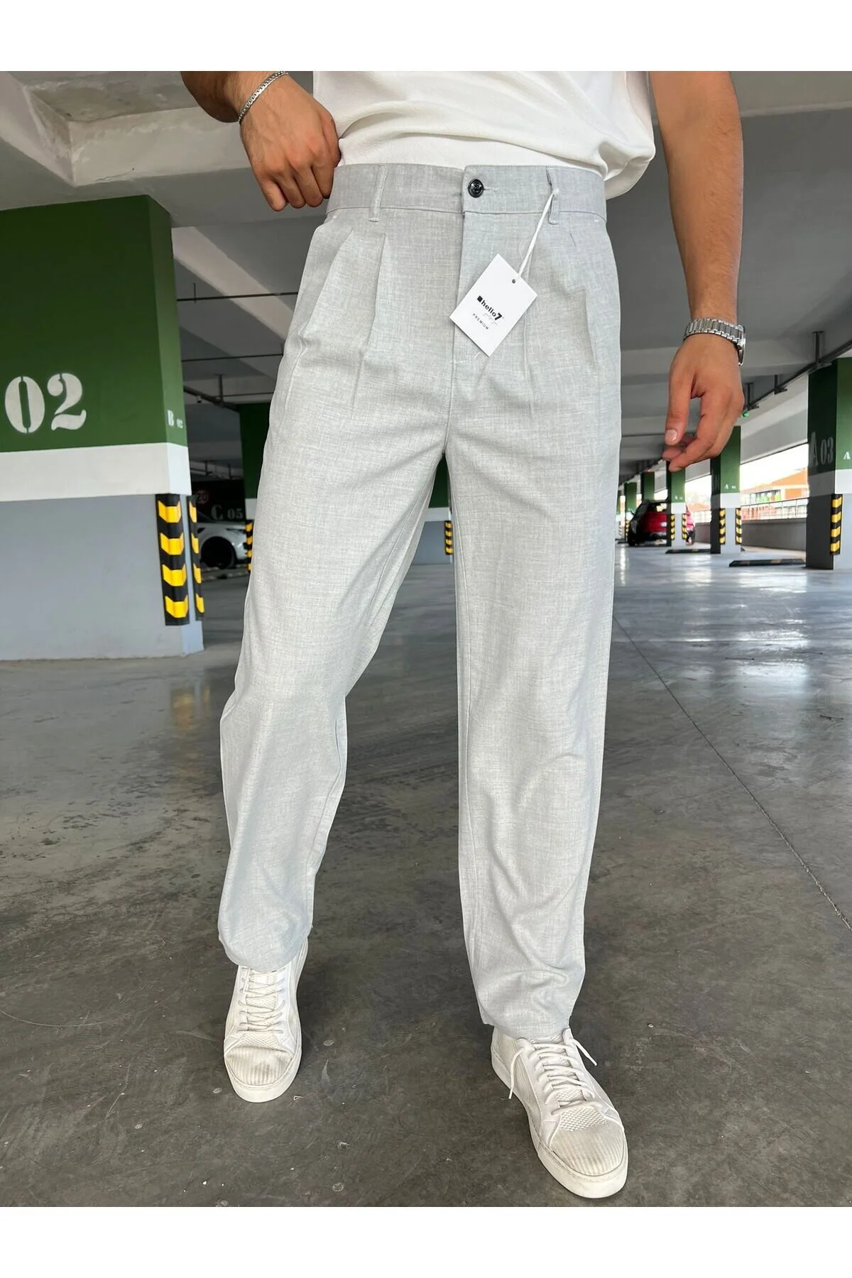 hello7 Baggy Çift Pileli Pantolon Rahat Kalıp Yeni Sezon L Beden" Kadın Pantolon Fiyatı