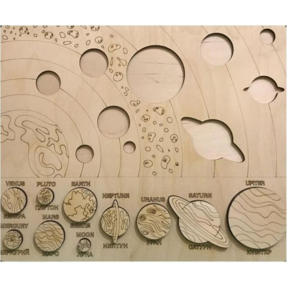 Hellove Ahşap Güneş Sistemi Gezegenler Sistemi Eğitici Puzzle Yapboz Puzzle & Aksesuarları Fiyatı