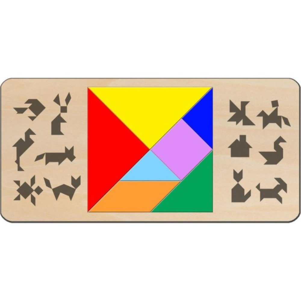 Hellove Ahşap Tangram Zeka Oyunu Strateji Eğitici Zeka Geliştirici Oyun - Renkli Bebek Oyuncakları Fiyatı