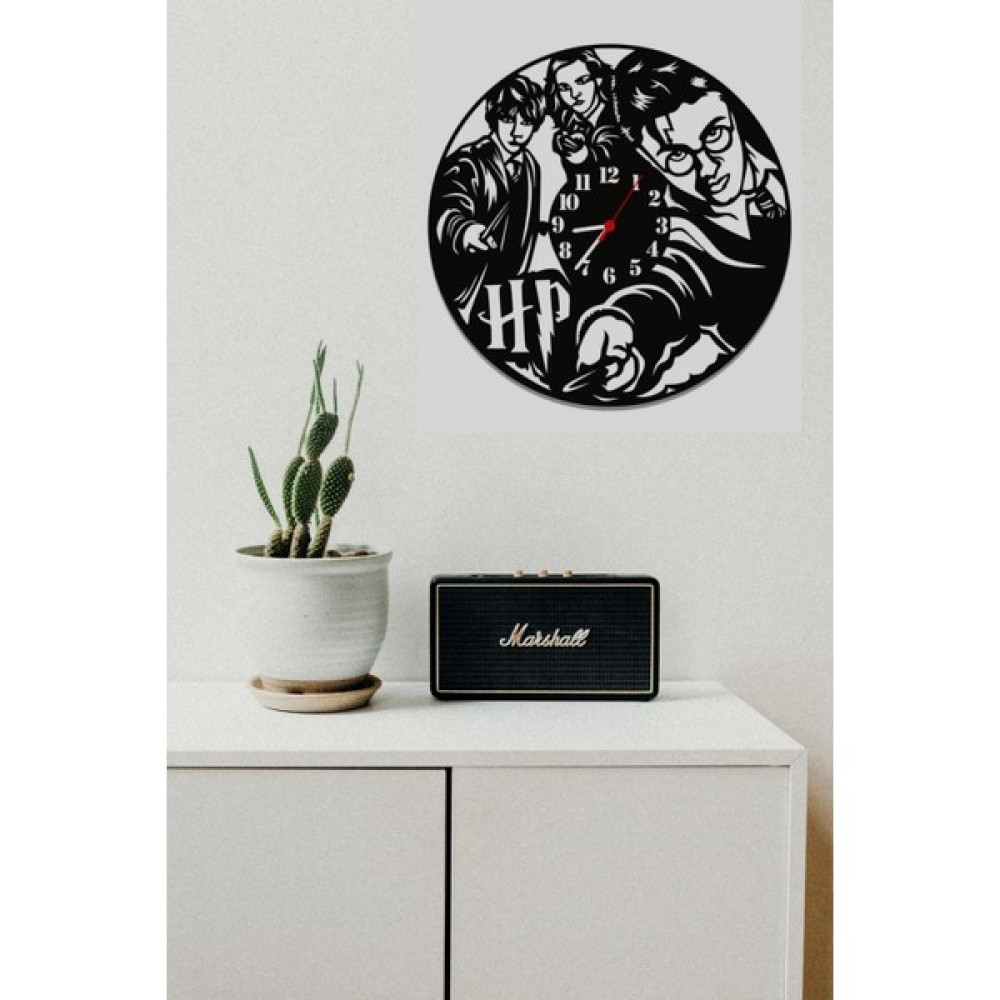 Hellove Harry Potter Duvar Saati Çocuk Odası Duvar Saati Harry Potter Saati - 40 x 40 cm - Siyah Dekoratif Saat Fiyatı