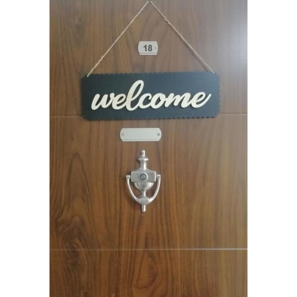 Hellove Welcome Kapı Süsü Ahşap Kapı Süsü Dekoratif Süs Duvar Süsü Bebek Kapı Süsü Fiyatı