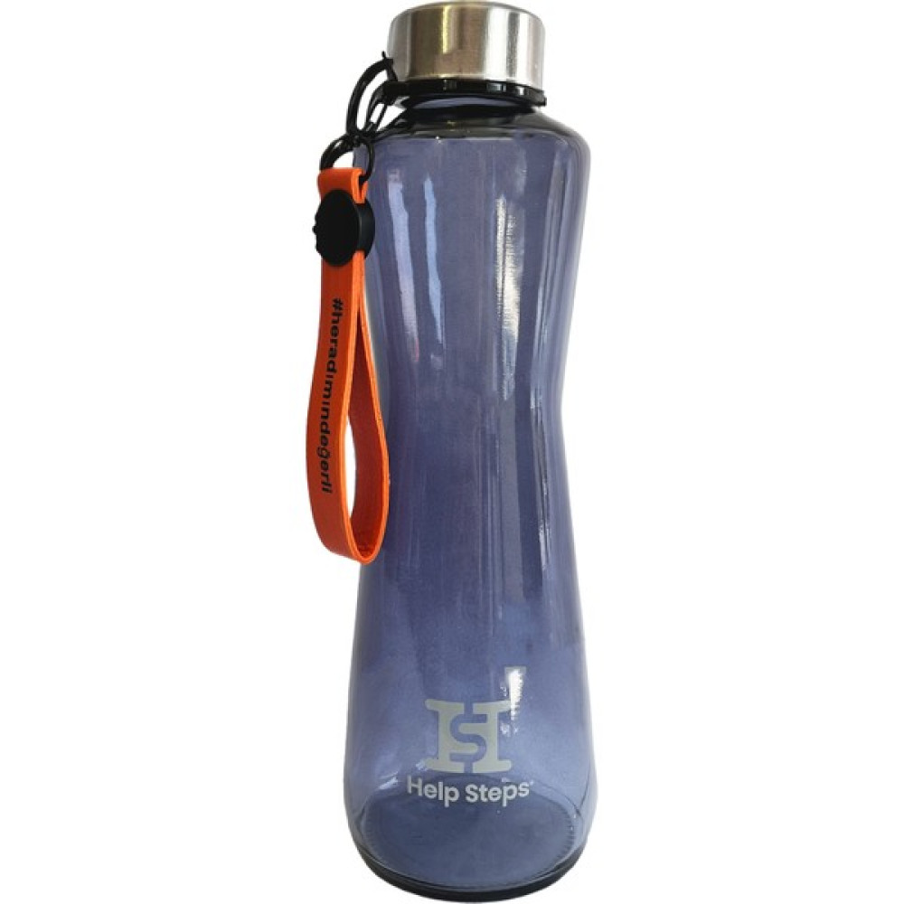 Help Steps Cam Su Matarası Çevre Sağlık Dostu Bpa Free Suluk Tutamaçlı Kulplu Spor Salonu Su Şişesi Premium Kapak Sporcu Matarasi - Füme Suluk Fiyatı