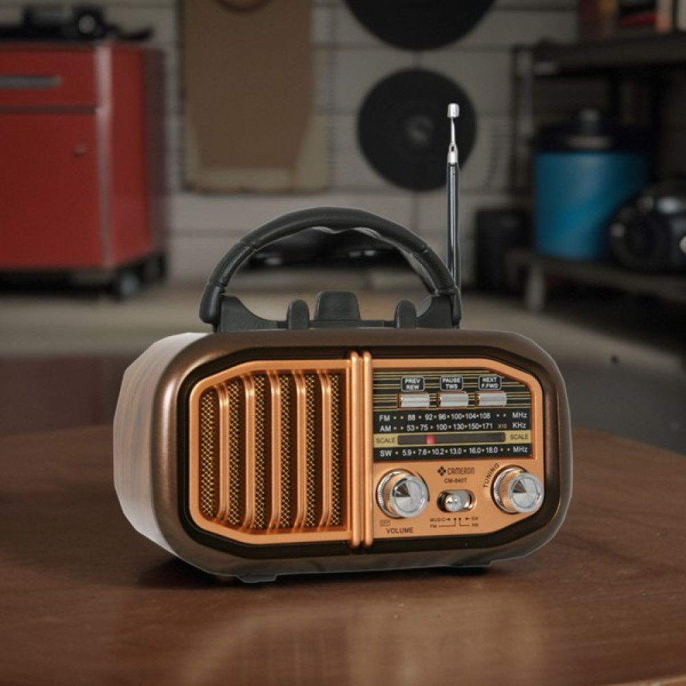 Helsinki Machine 840T Uyumlu Nostaljik Radyo, 3 Band, USB ve Tf Kartlı, Pilli ve Şarjlı Müzik Kutusu - Açık Kahverengi Alarmlı Saatler & Radyolar Fiyatı