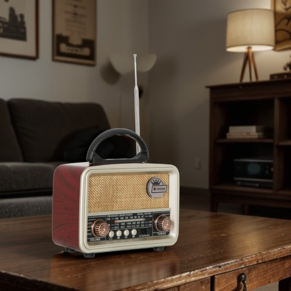 Helsinki Machine 860 T USB Çalar+Fm+Bt Nostaljik Pilli ve Şarjlı Radyo - Kırmızı Alarmlı Saatler & Radyolar Fiyatı